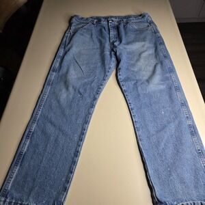 Rustler Men's Jeans 36x29 Blue Denim Straight Leg Workwear Cowboy USA